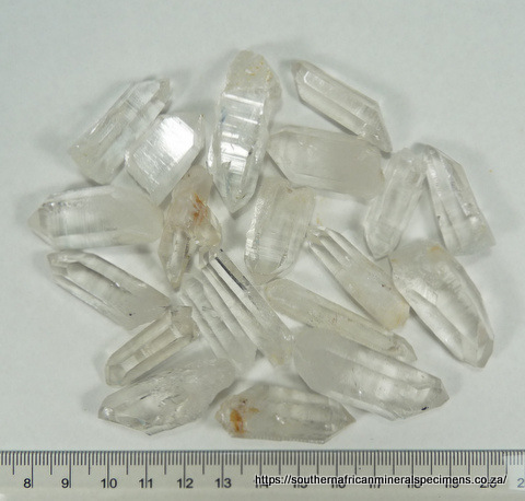 10 medium to high quality quartz crystals