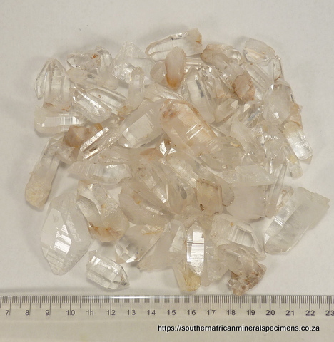 Medium to high quality quartz crystals