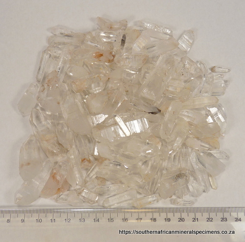 Medium to high clear quartz crystals