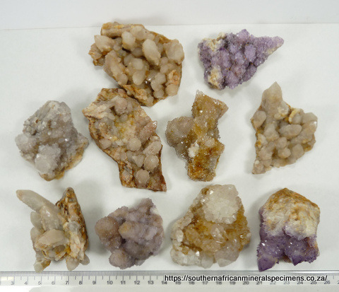 10 quartz crystals specimens from KwaNdebele
