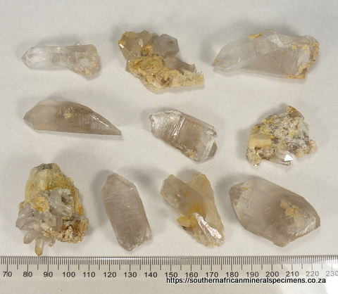 Medium qualtiy quartz crystals specimens from Vredendal, WC (SA)
