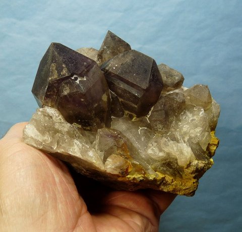 Brandberg amethyst quartz crystals on matrix