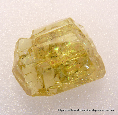 Piece of gemmy, golden-green fluorapatite