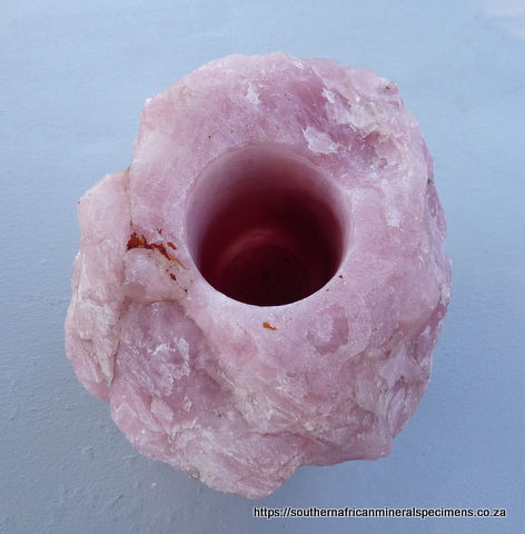 Rose quartz with hole, for lamp