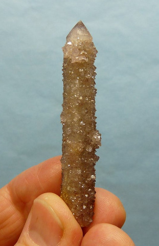 Beautiful, lustrous, semi-transparent cactus quartz crystal group