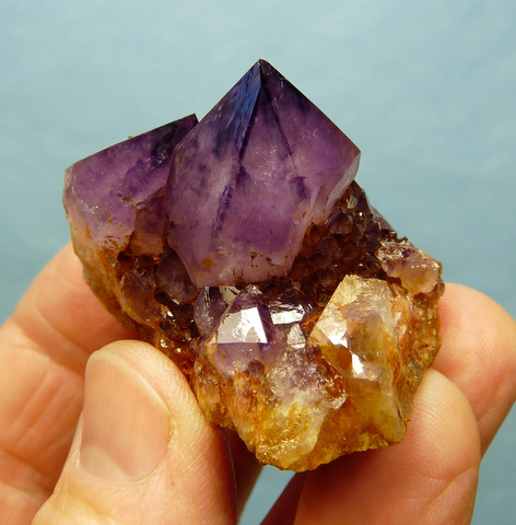 Amethyst quartz crystals on matrix