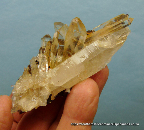 Quartz crystals with goethite